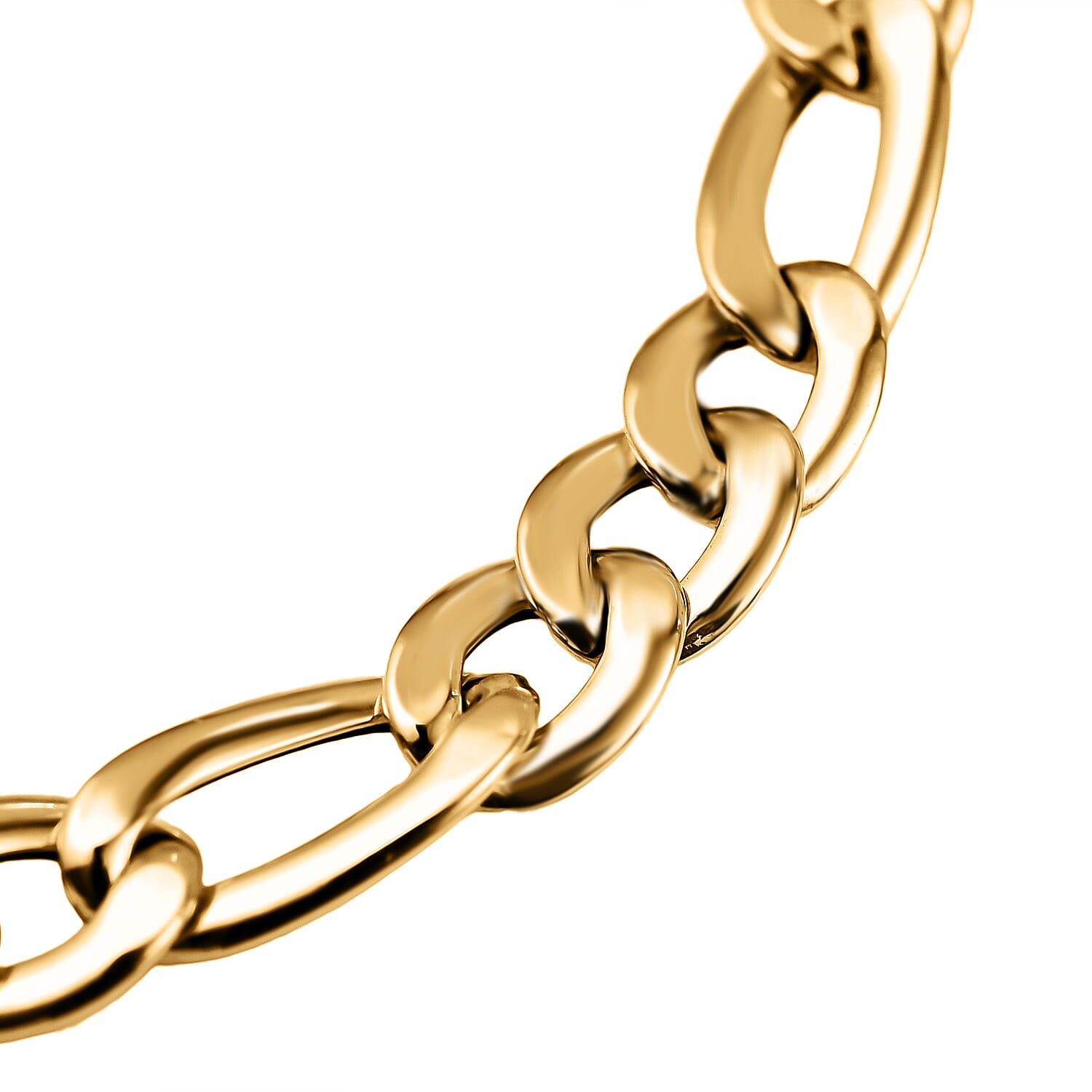 9K Yellow Gold Figaro Bracelet (Size - 8)
