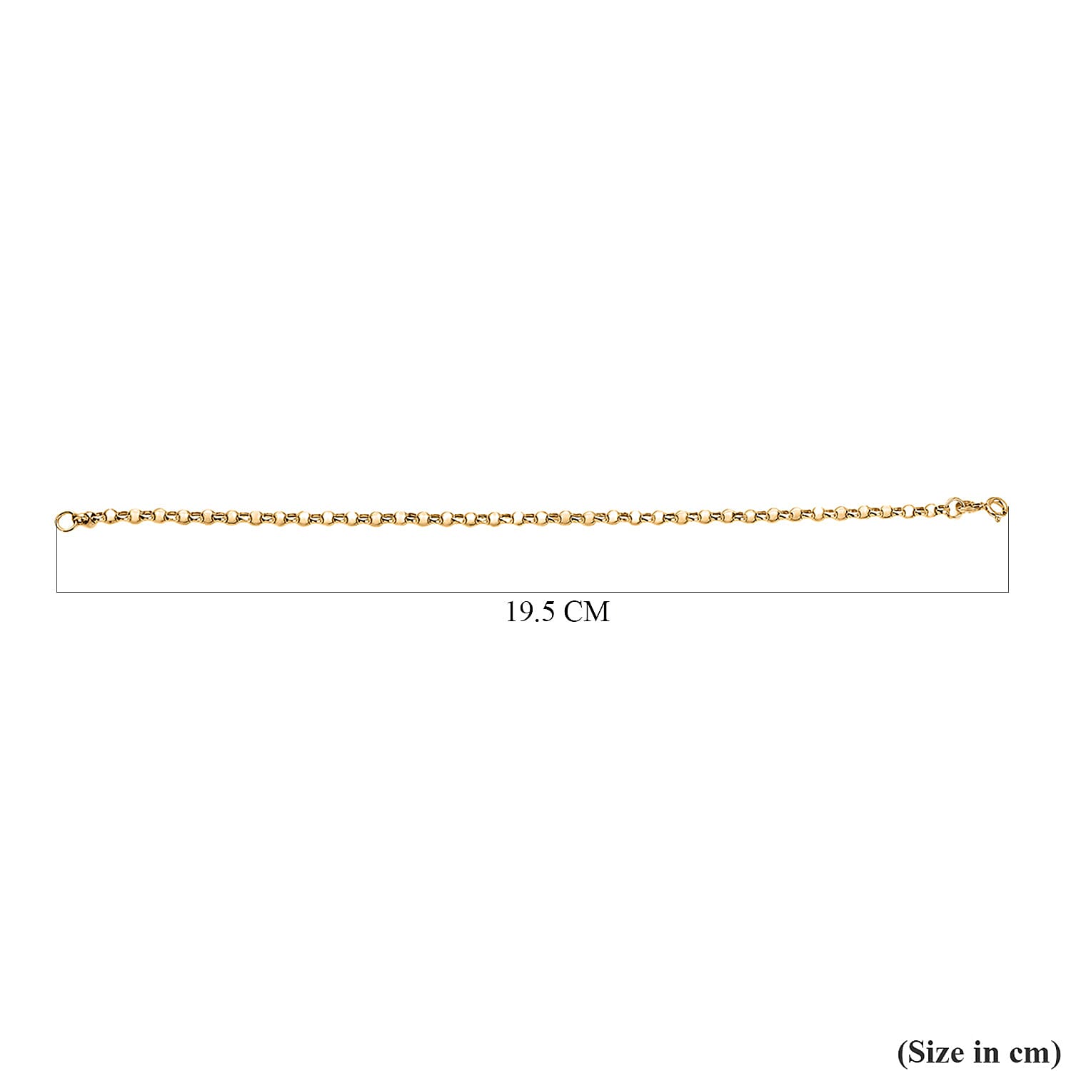 9K Yellow Gold Rolo Bracelet (Size - 7.5) Gold Wt 2.01 gms