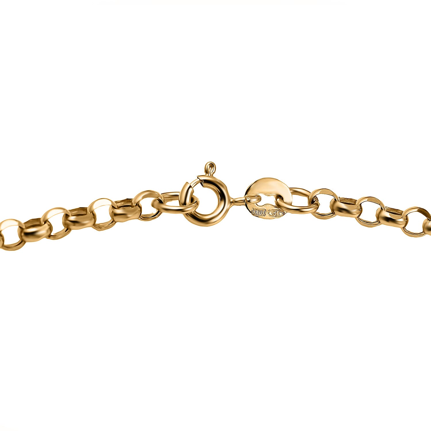 Maestro Collection - 9K Yellow Gold Rolo Necklace (Size - 20), Gold Wt. 4.5 Gms Maestro Collection - 9K Yellow Gold Rolo Necklace (Size - 20), Gold Wt. 4.5 Gms