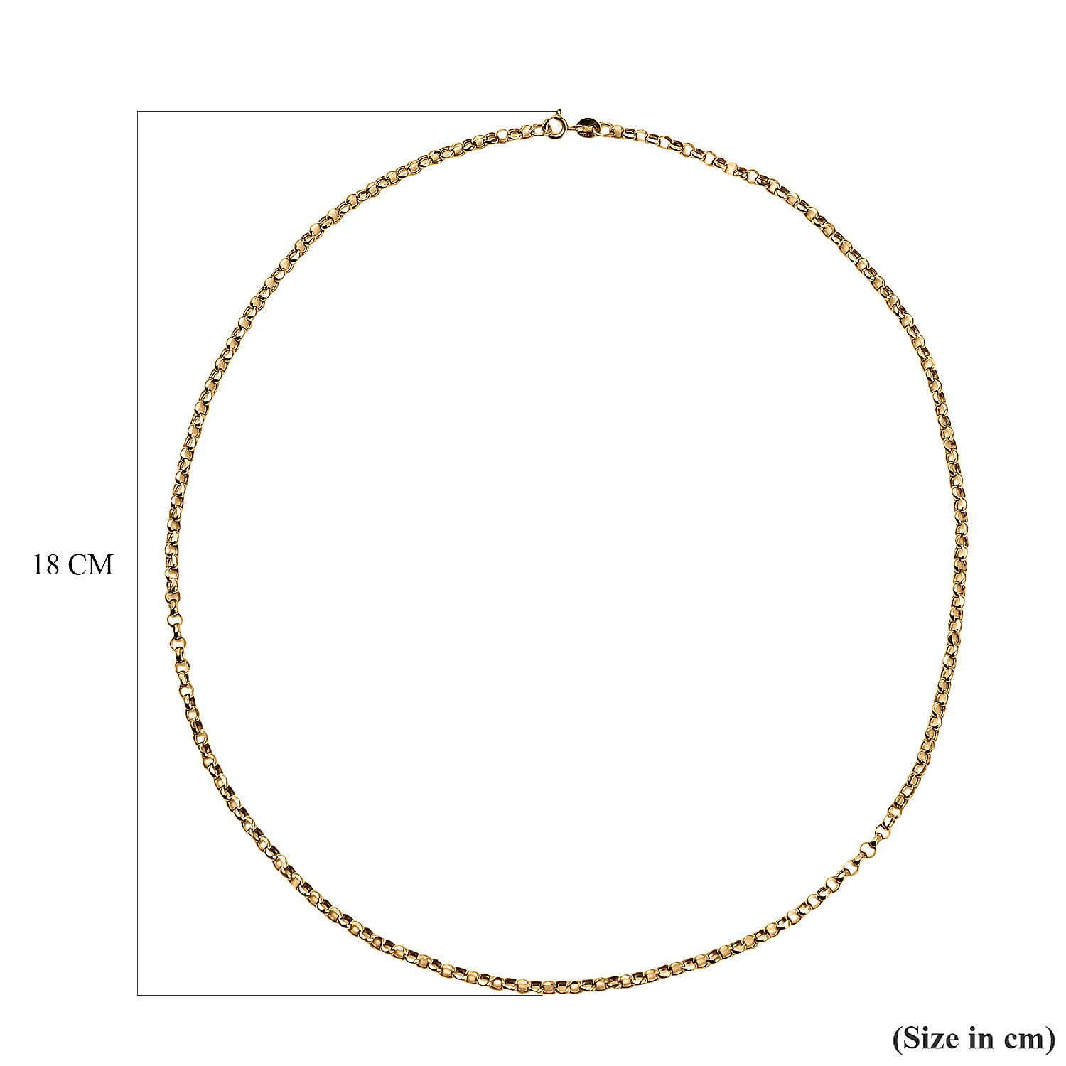Maestro Collection - 9K Yellow Gold Rolo Necklace (Size - 20), Gold Wt. 4.5 Gms Maestro Collection - 9K Yellow Gold Rolo Necklace (Size - 20), Gold Wt. 4.5 Gms