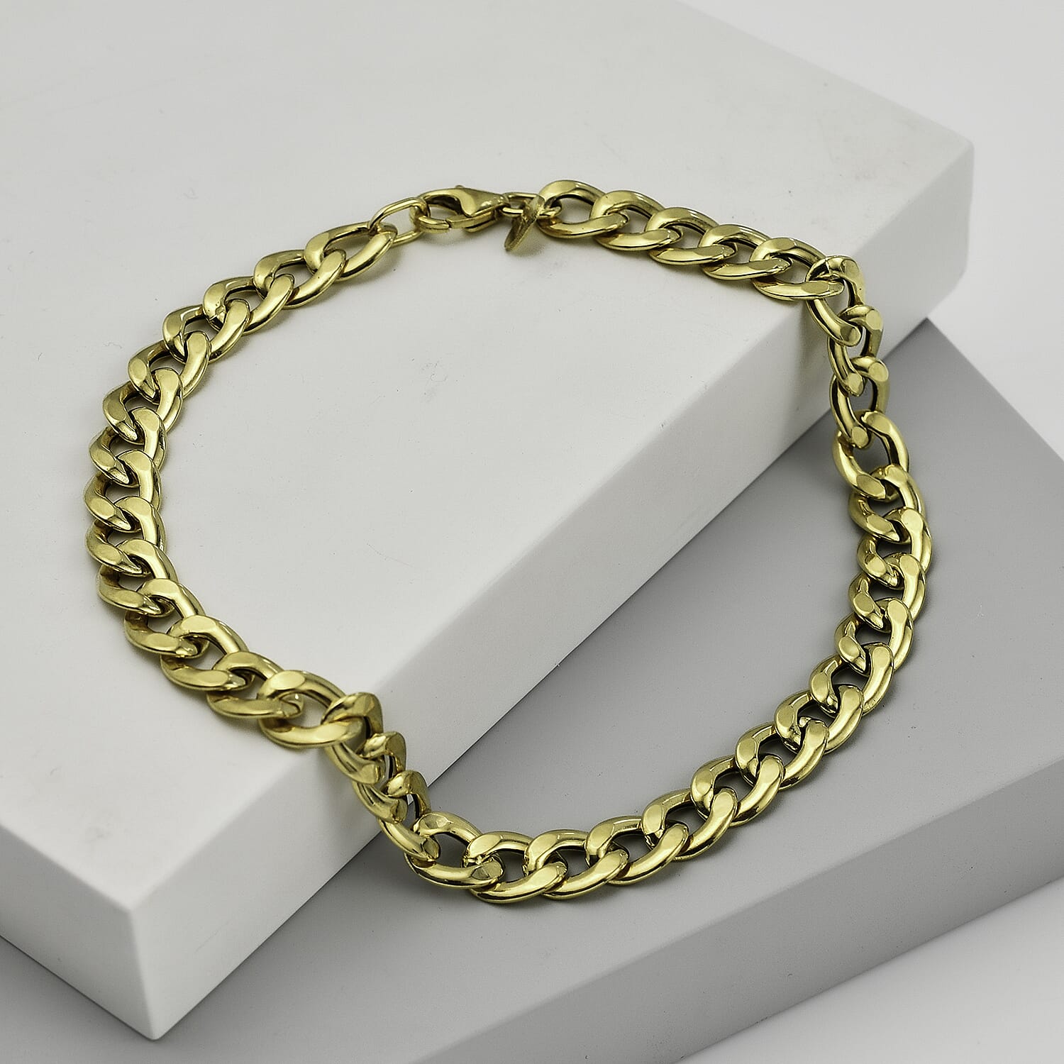 9K Yellow Gold Cuban Bracelet (Size - 8)