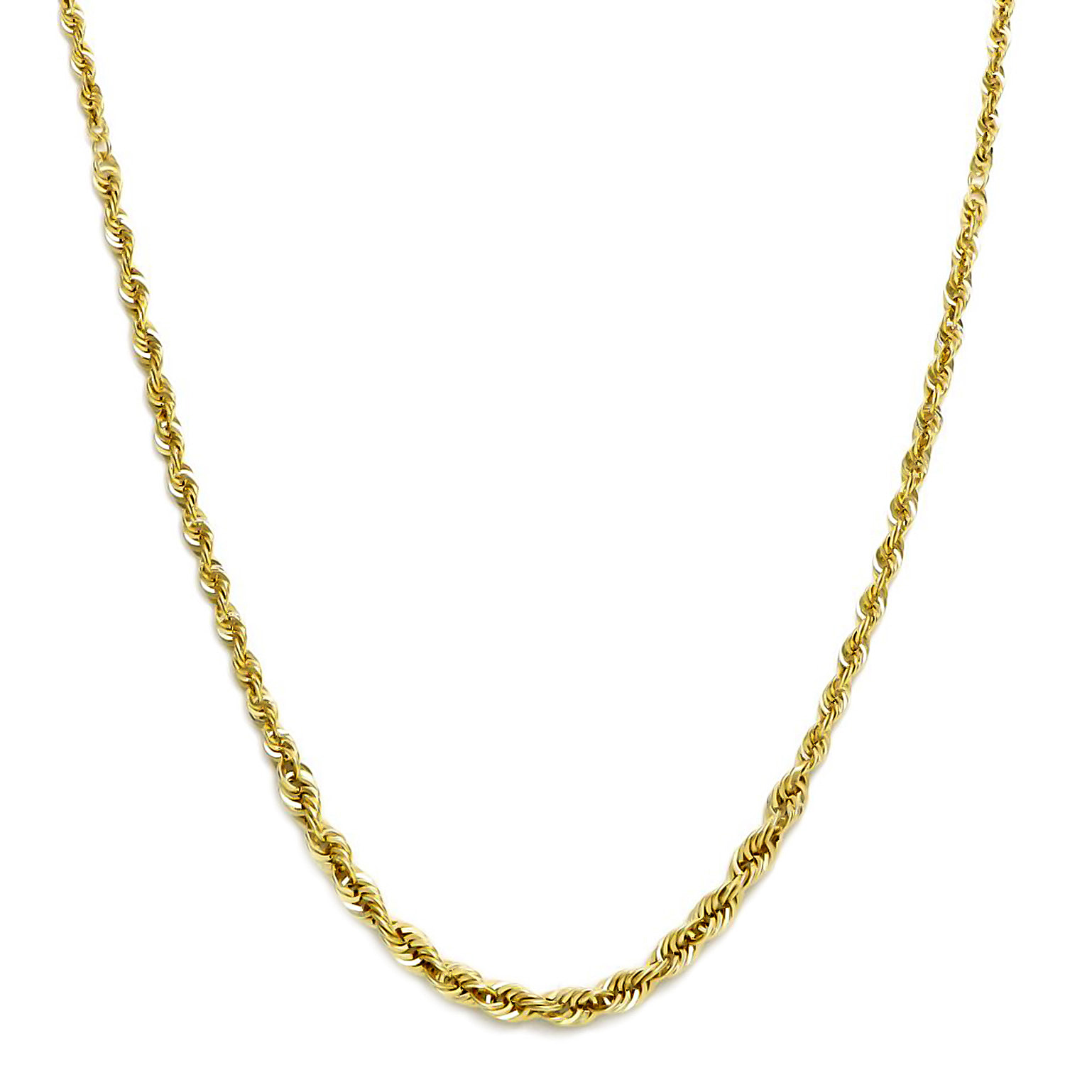 Maestro Collection - 9K Yellow Gold Graduated Spiral Rope Necklace (Size - 20)