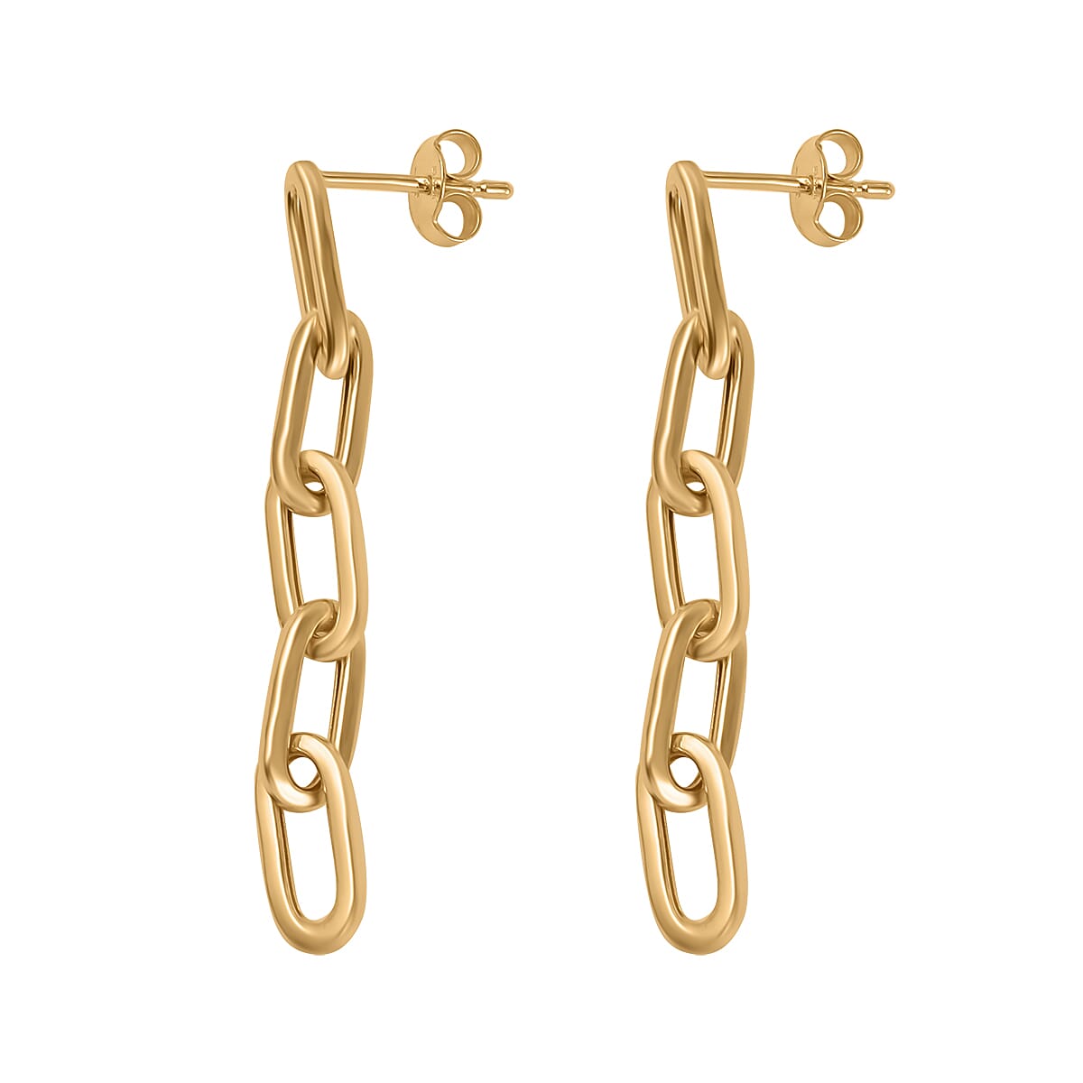 Maestro Collection - 9K Yellow Gold Paper Clip Earrings