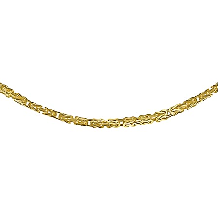 Hatton Garden Closeout - 9K Yellow Gold SOLID Byzantine Necklace (Size - 18), Gold Wt 9.45 Gms