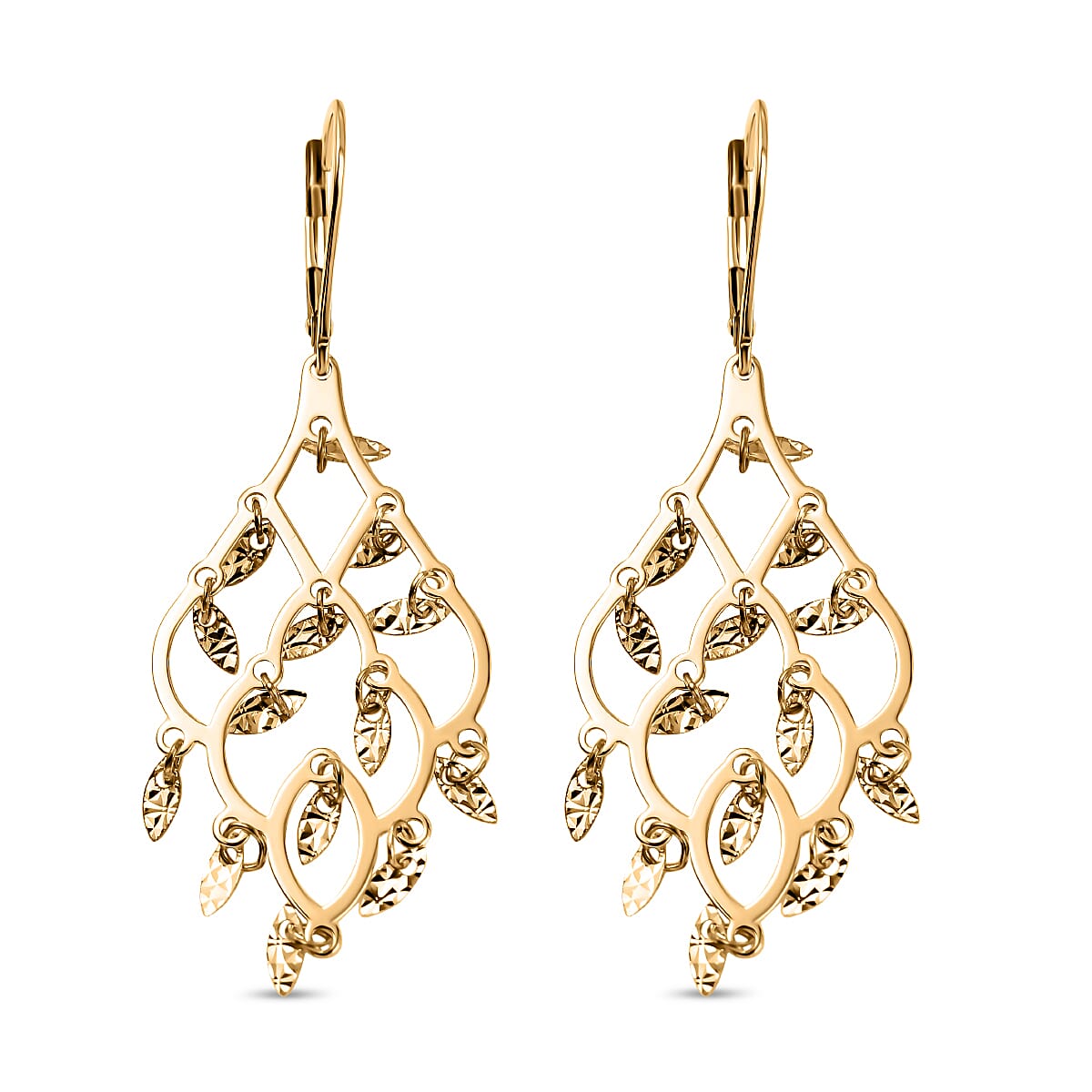 Maestro Collection- 9K Yellow Gold Chandelier Earrings