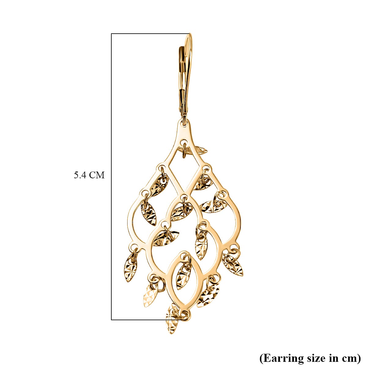 Maestro Collection- 9K Yellow Gold Chandelier Earrings
