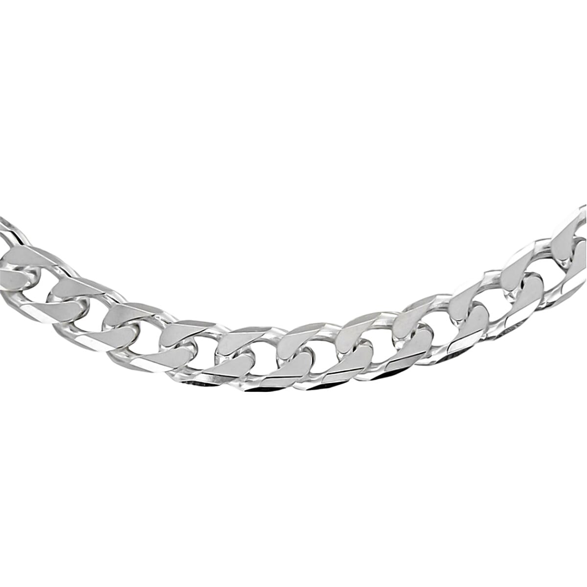 Sterling Silver Curb Necklace (Size - 20),  Silver Wt. 33 Gms