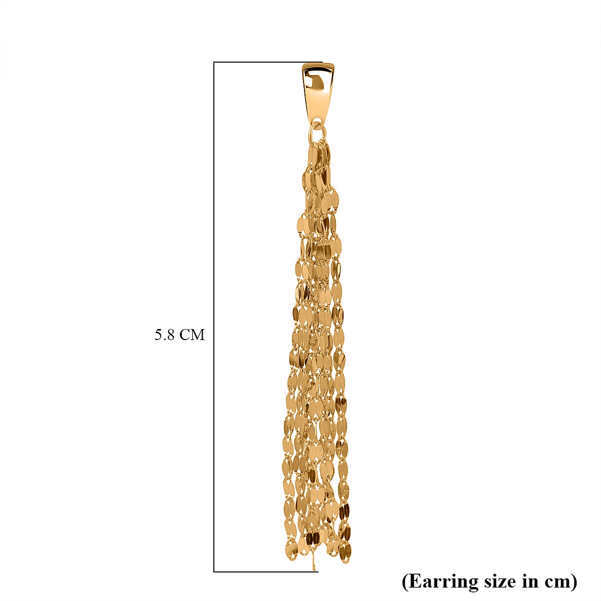 Maestro Collection - 9K Yellow Gold Mirror Tassel Earrings