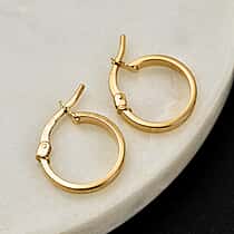 9K Yellow Gold 1.9MM Full Hoop Earrings with Clasp