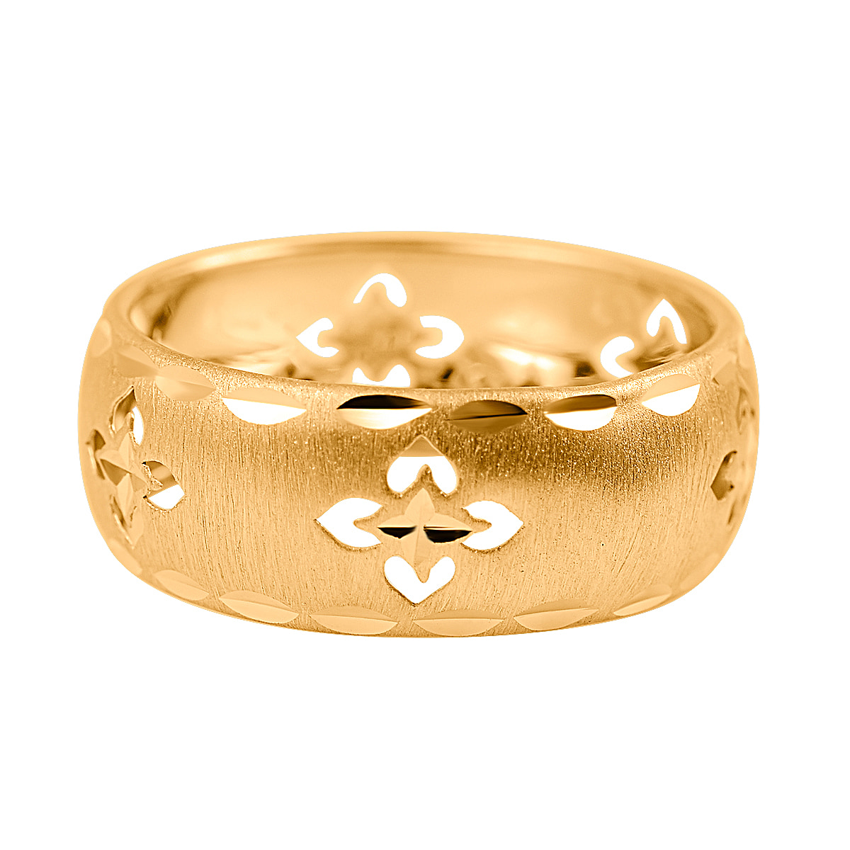 Maestro Collection - 9K Yellow Gold Clover Band Ring