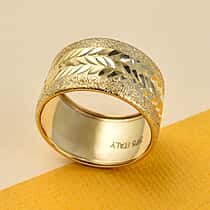 Maestro Collection - 9K Yellow Gold Diamond Cut Chevron Design Ring