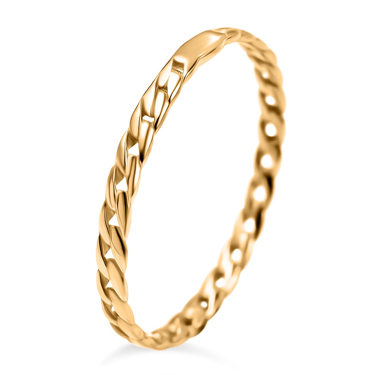 Maestro Collection - 9K Yellow Gold Velvet Grumetta Cuban Ring