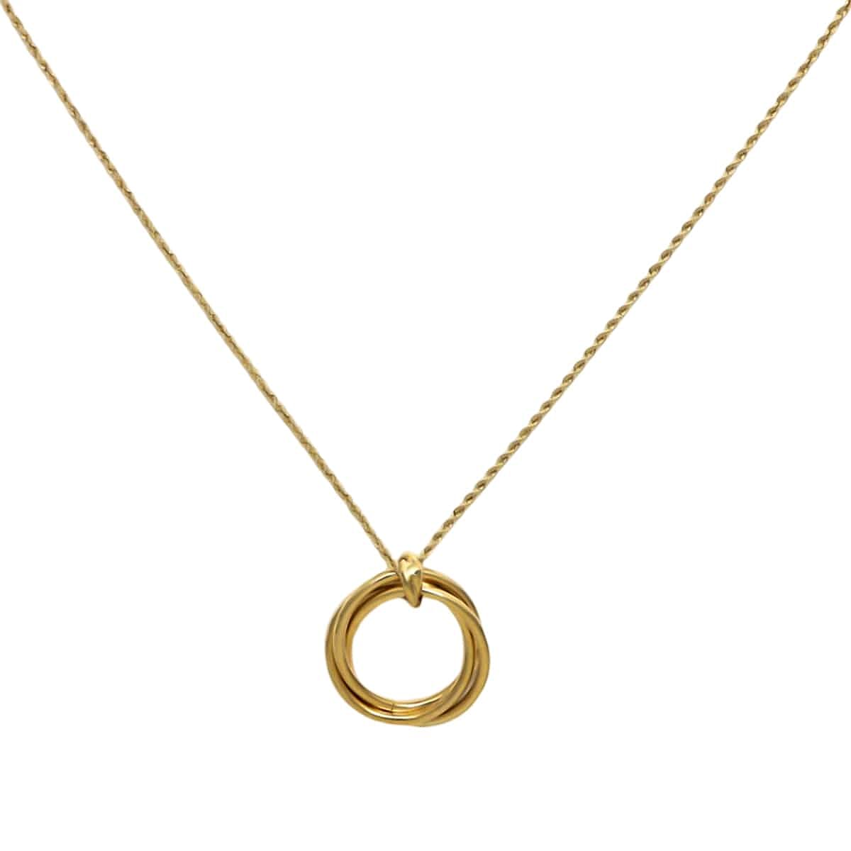 Maestro Collection - 9K Yellow Gold Multi Circle Entwined Necklace (Size - 18-2 inch Ext.)