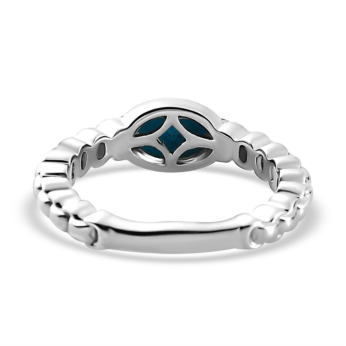 Arizona Sleeping Beauty Turquoise Ring in Platinum Overlay Sterling Silver