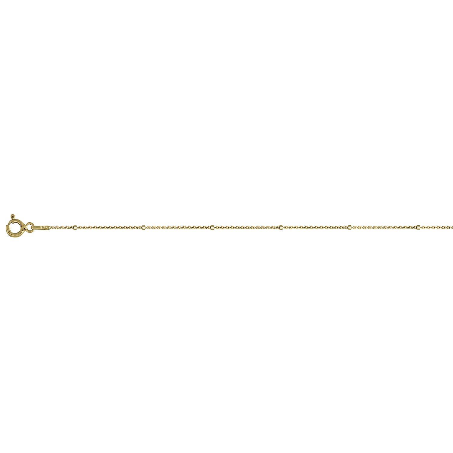 Italian Closeout Deal - Gold Overlay Sterling Silver New Light Diamond Cut Cube Chain (Size - 24)