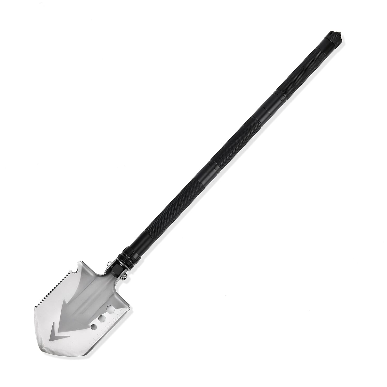 Foldable Survival Shovel with Kit - Black - Silver