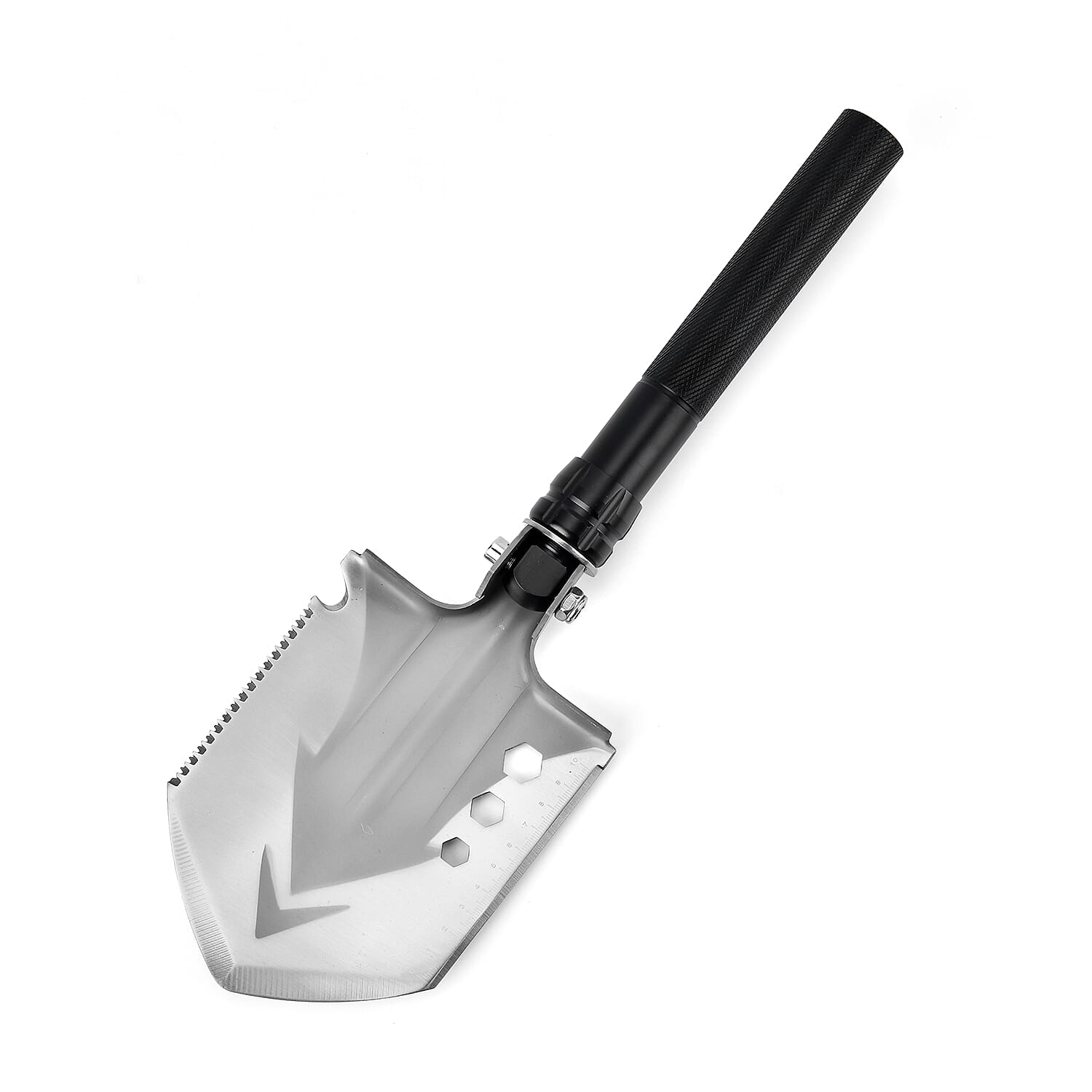 Foldable Survival Shovel with Kit - Black - Silver