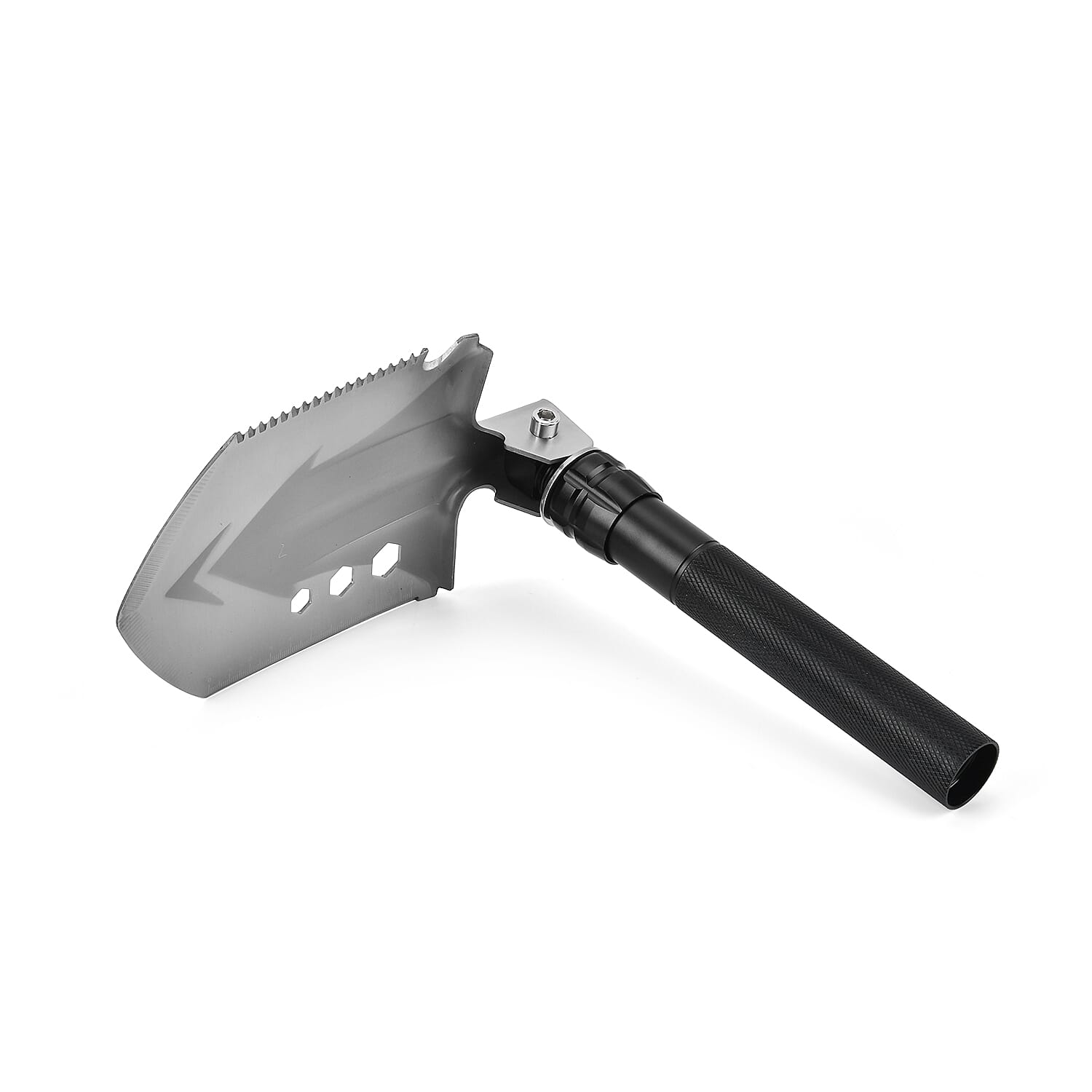 Foldable Survival Shovel with Kit - Black - Silver