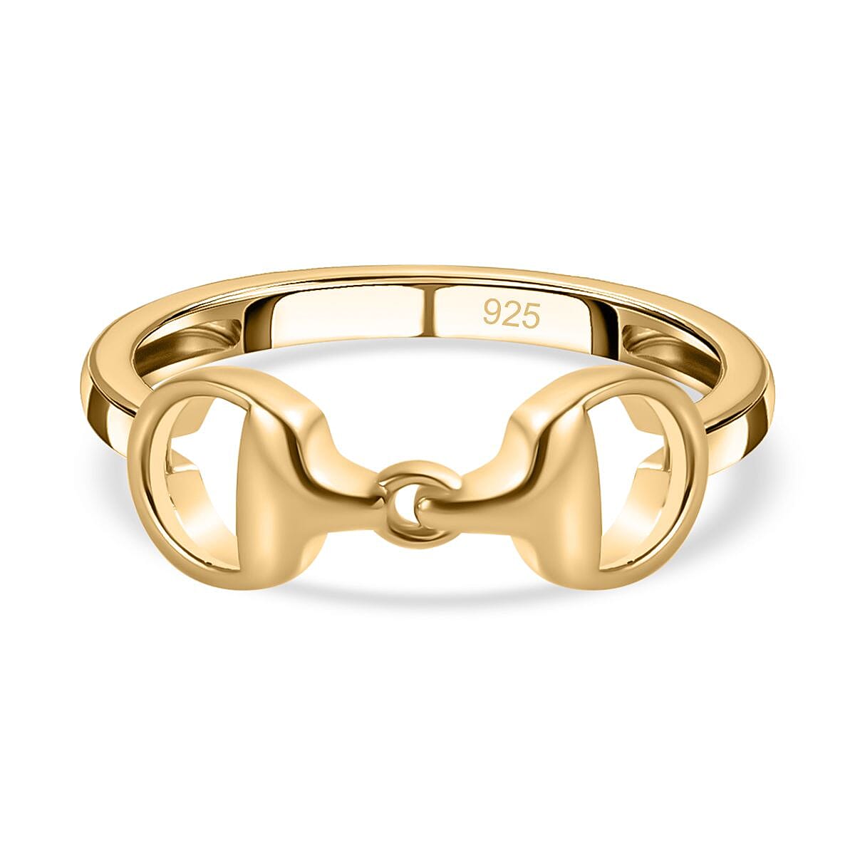 14K Gold Overlay Sterling Silver Snaffle Ring