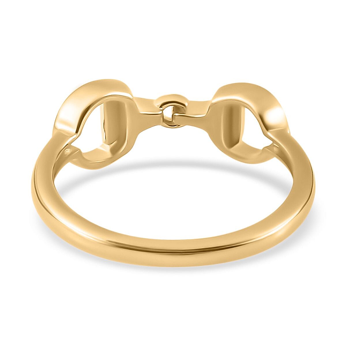 14K Gold Overlay Sterling Silver Snaffle Ring