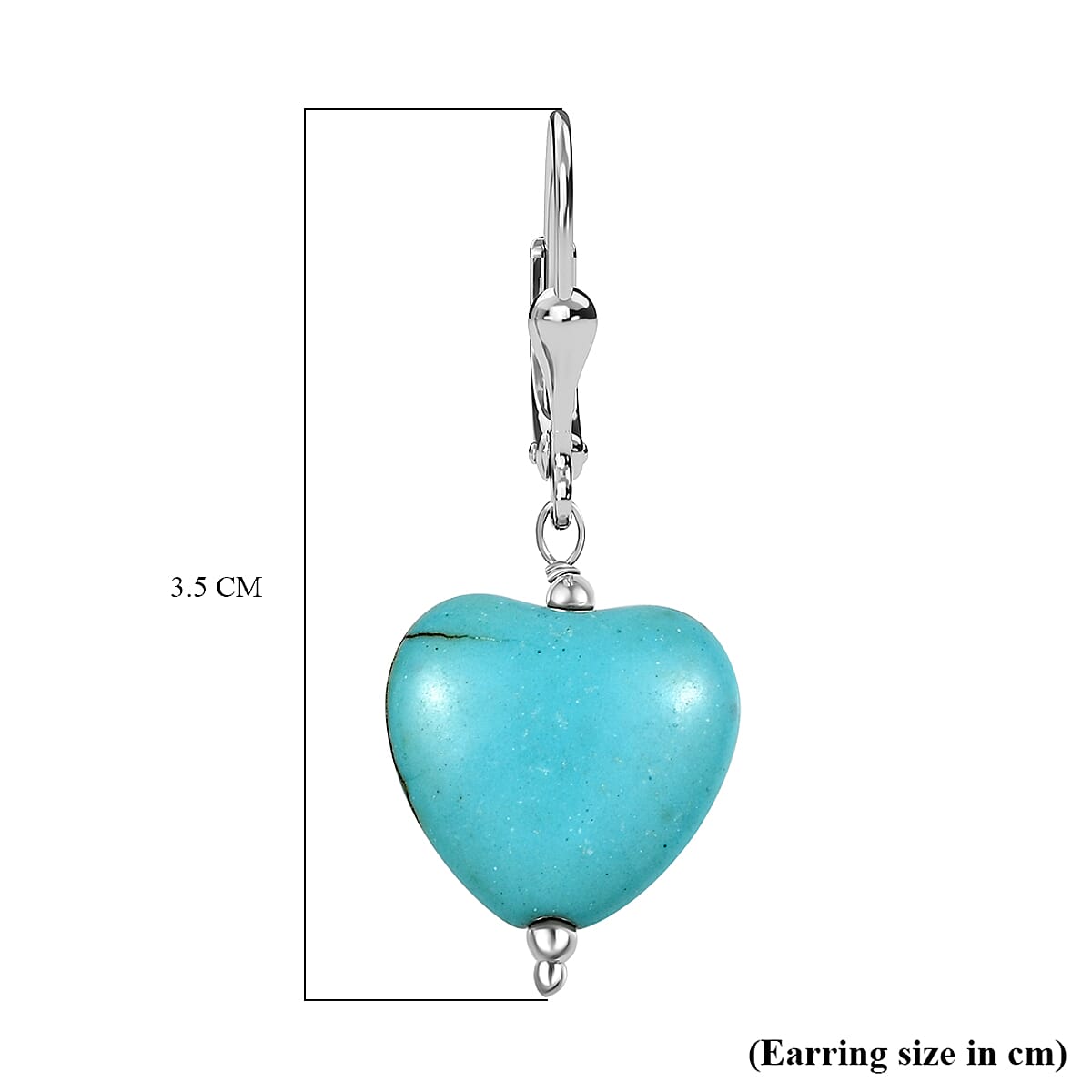 Howlite  Earring in Rhodium Overlay Sterling Silver 15.00 ct  15.000  Ct.