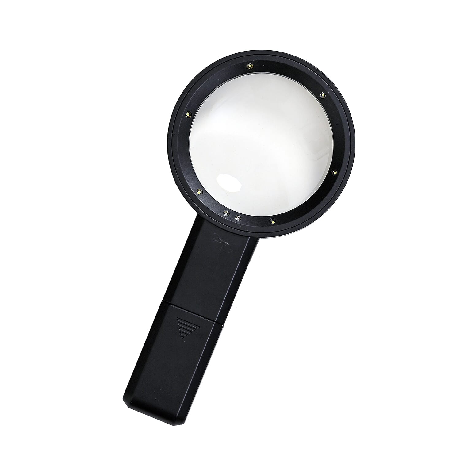 Combination Handheld Magnifying Glass (3xAAA Batteries Not Inc.) - Silver & Black