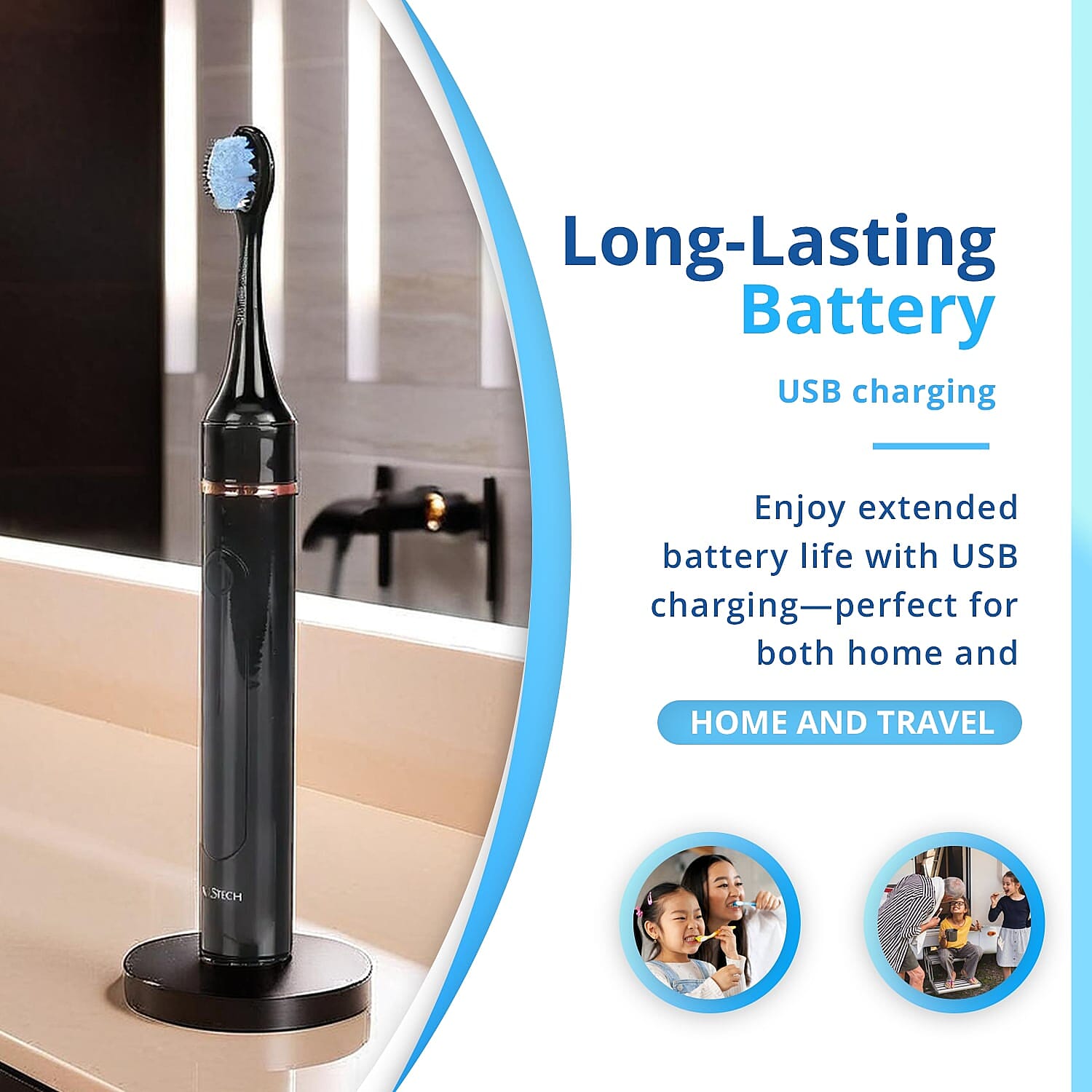 New Launch Beautech LED Rechargeable Toothbrush With Blue & Red Light & Normal Head