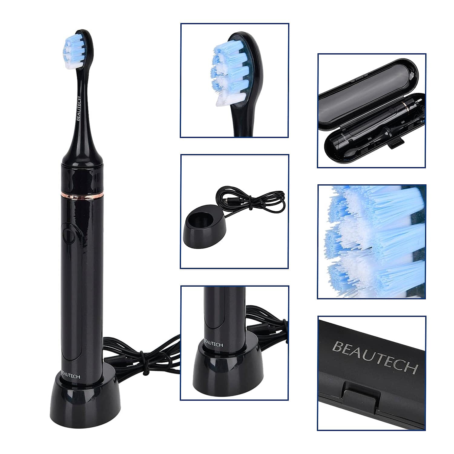New Launch Beautech LED Rechargeable Toothbrush With Blue & Red Light & Normal Head