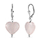 Rose Quartz  Earring in Rhodium Overlay Sterling Silver 43.00 ct  43.000  Ct.