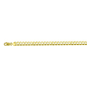 Italian Silver Closeout - SOLID Curb Necklace in Gold Overlay Sterling Silver  (Size - 24), Silver Wt. 46.70 Gms