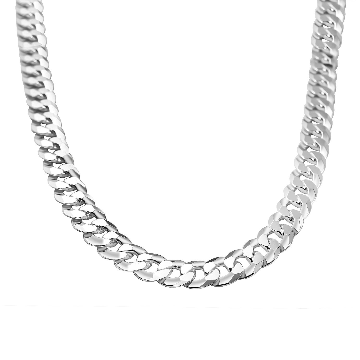 Italian Closeout  - SOLID Curb Necklace in Sterling Silver (Size - 20),  Silver Wt. 58.10 Gms