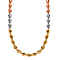 Italian MadeTri Colour Diamond Cut Chicco Necklace (Size - 20) in Sterling Silver Necklace (Size - 20)