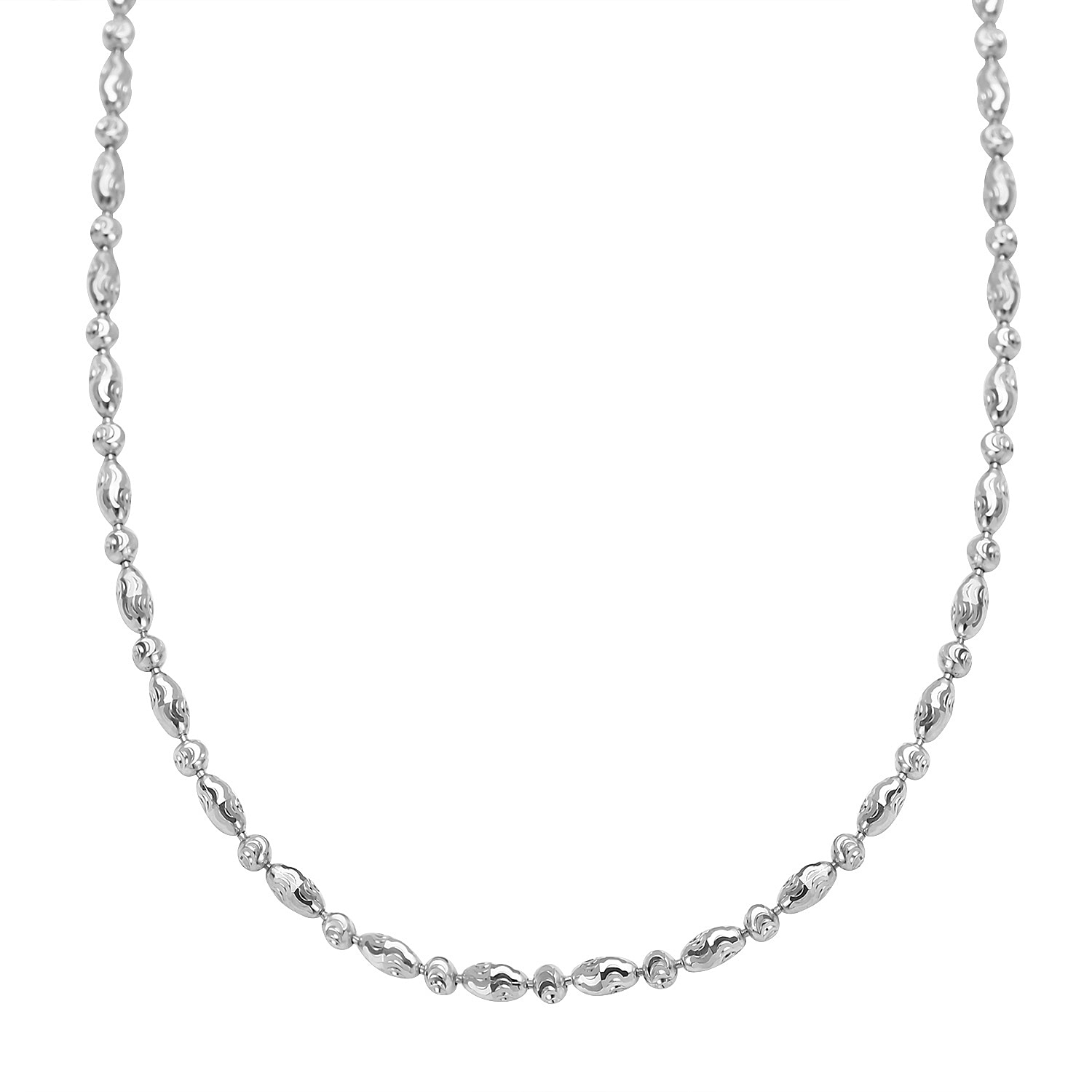 Italian Mega Showstopper - Glamour Typhoon Necklace In Rhodium Overlay Sterling Silver (Size - 24