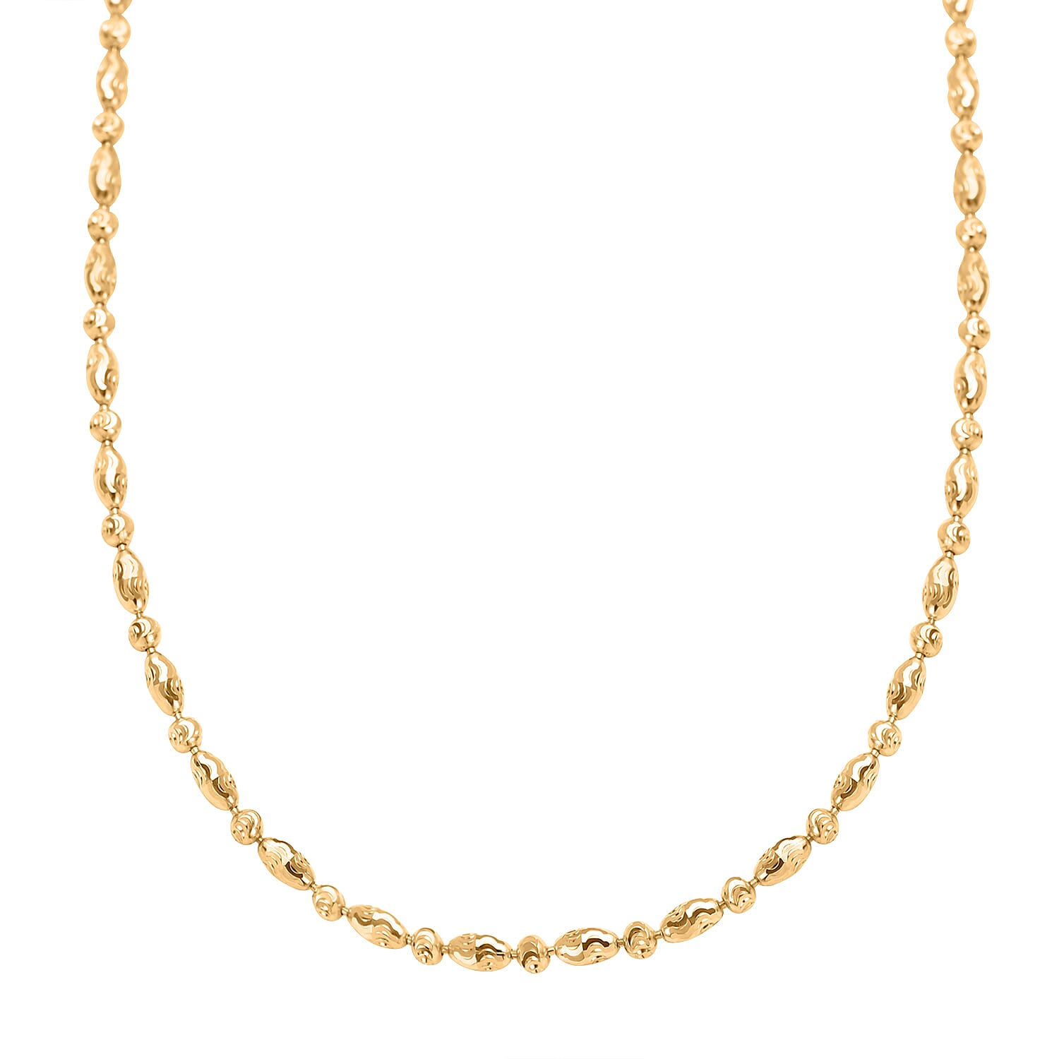 Italian Mega Showstopper -  Necklace In Gold Overlay Sterling Silver (Size - 24)
