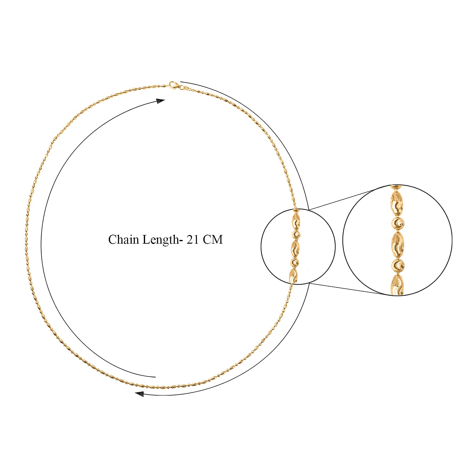 Italian Mega Showstopper -  Necklace In Gold Overlay Sterling Silver (Size - 24)