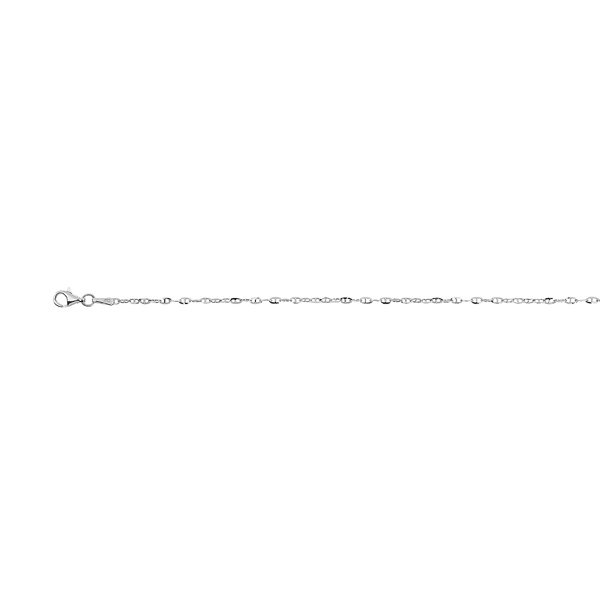 Sterling Silver Anchor Link Necklace (Size - 20)