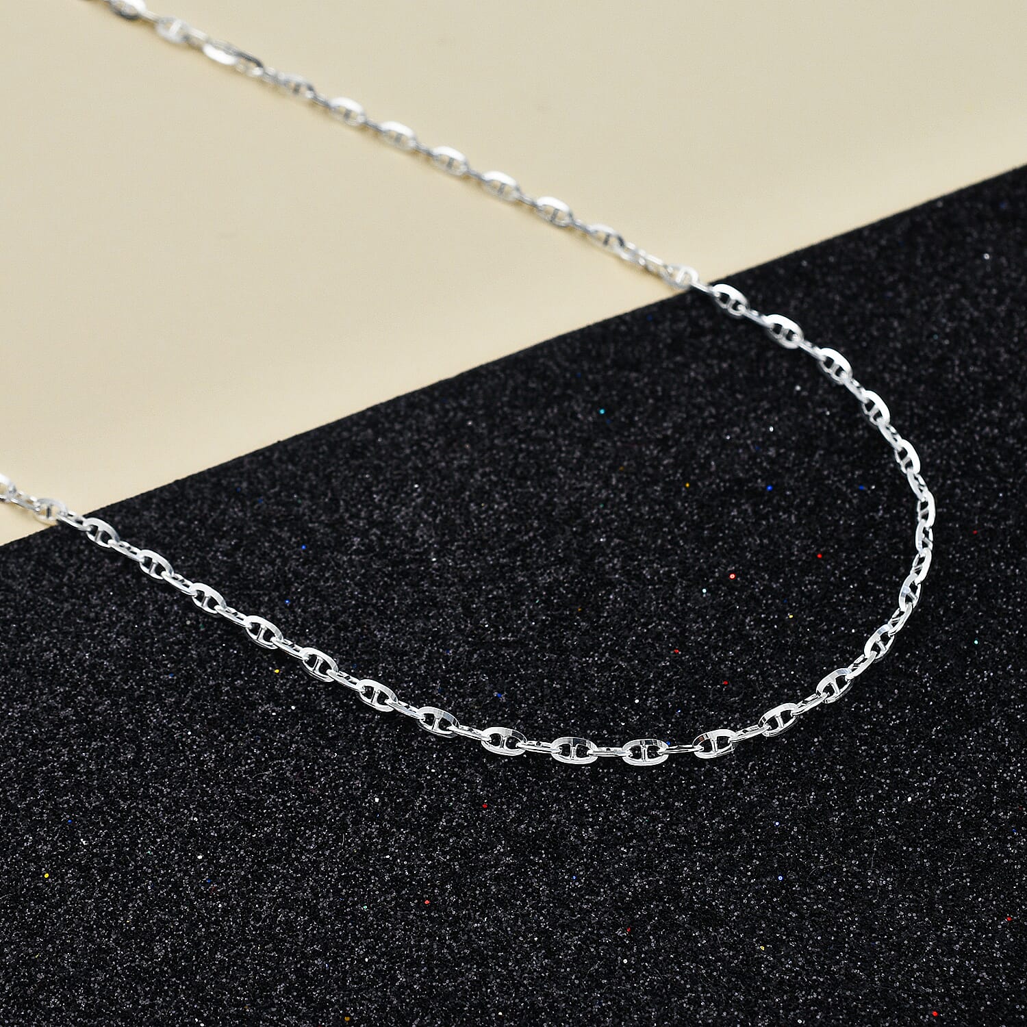 Sterling Silver Anchor Link Necklace (Size - 20)