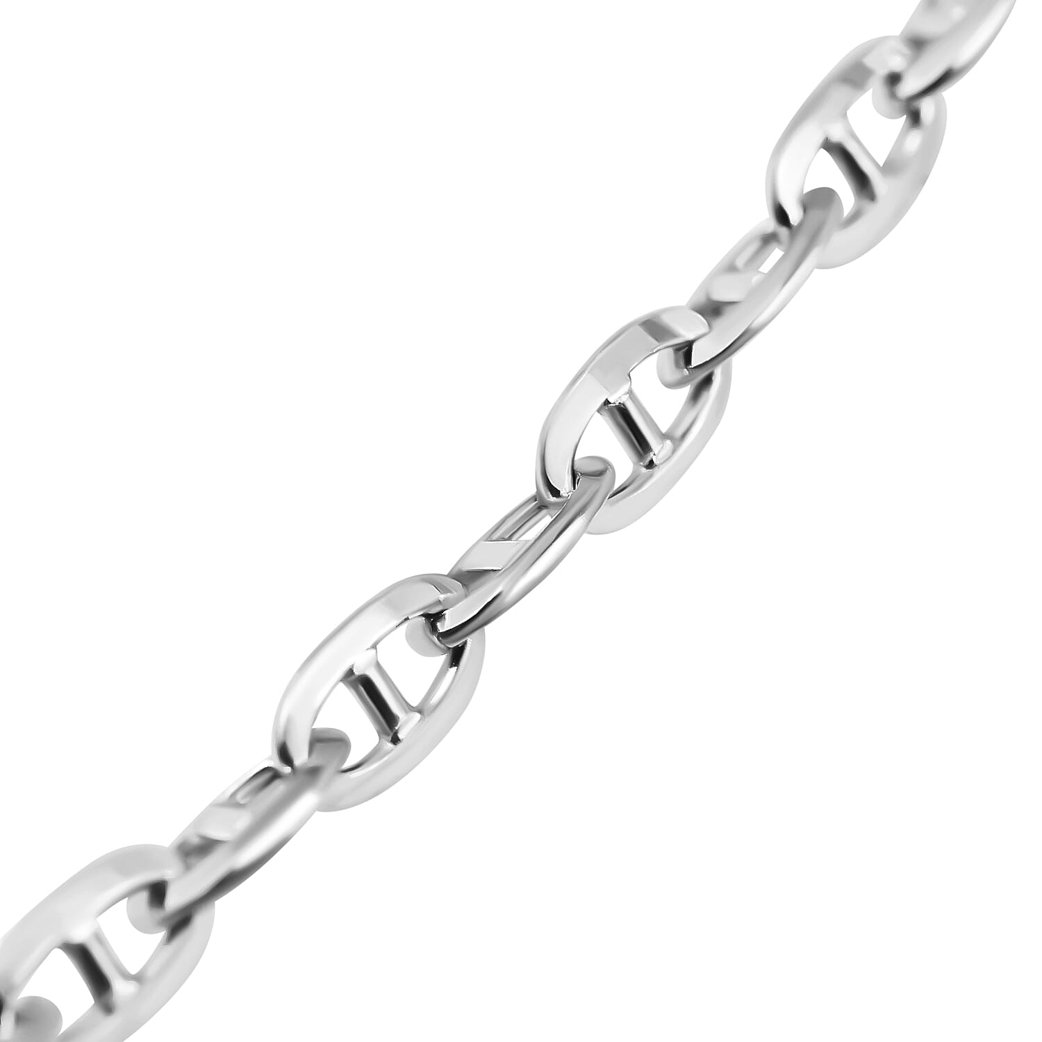Sterling Silver Anchor Link Necklace (Size - 20)