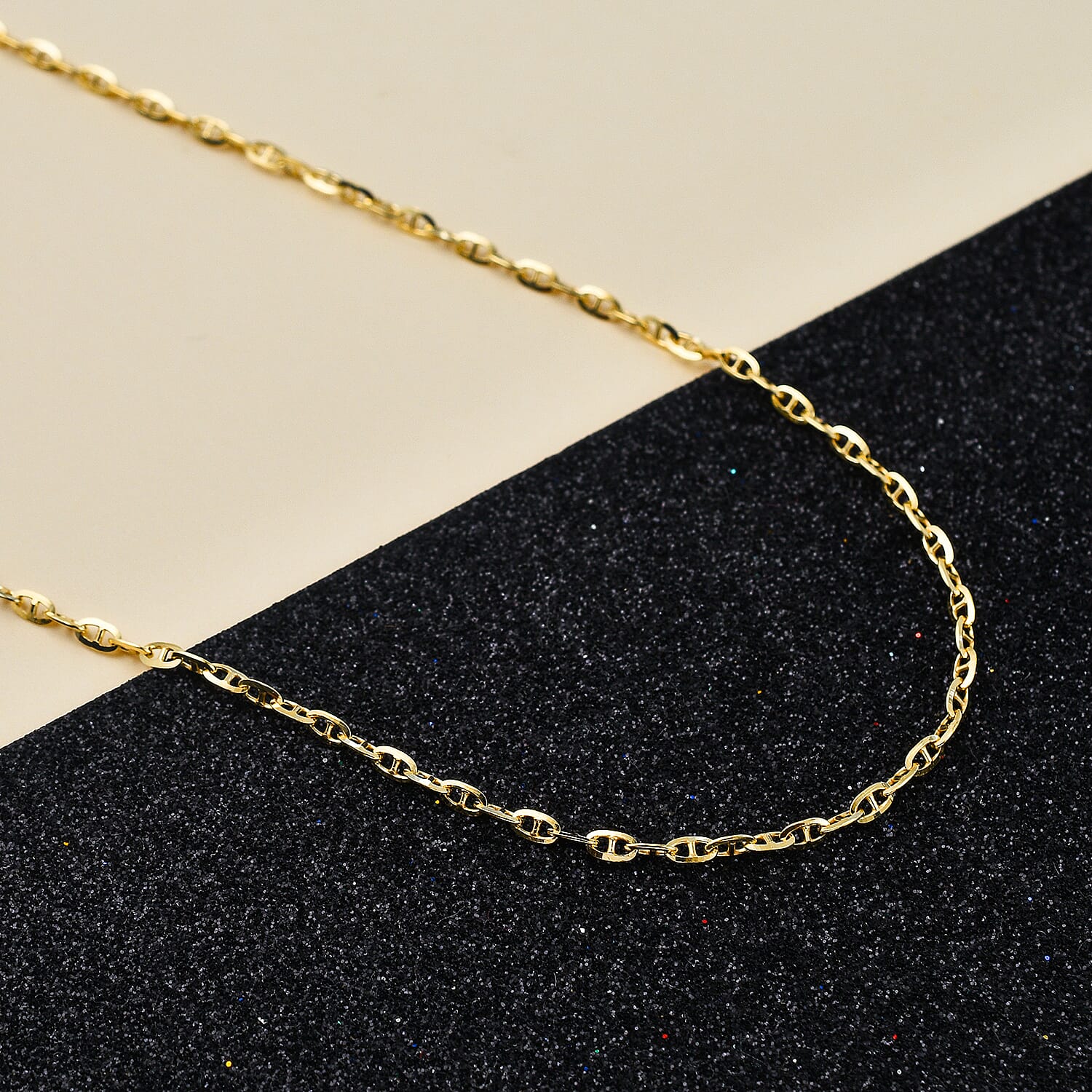 Gold Plated Sterling Silver Anchor Link Chain (Size - 20)
