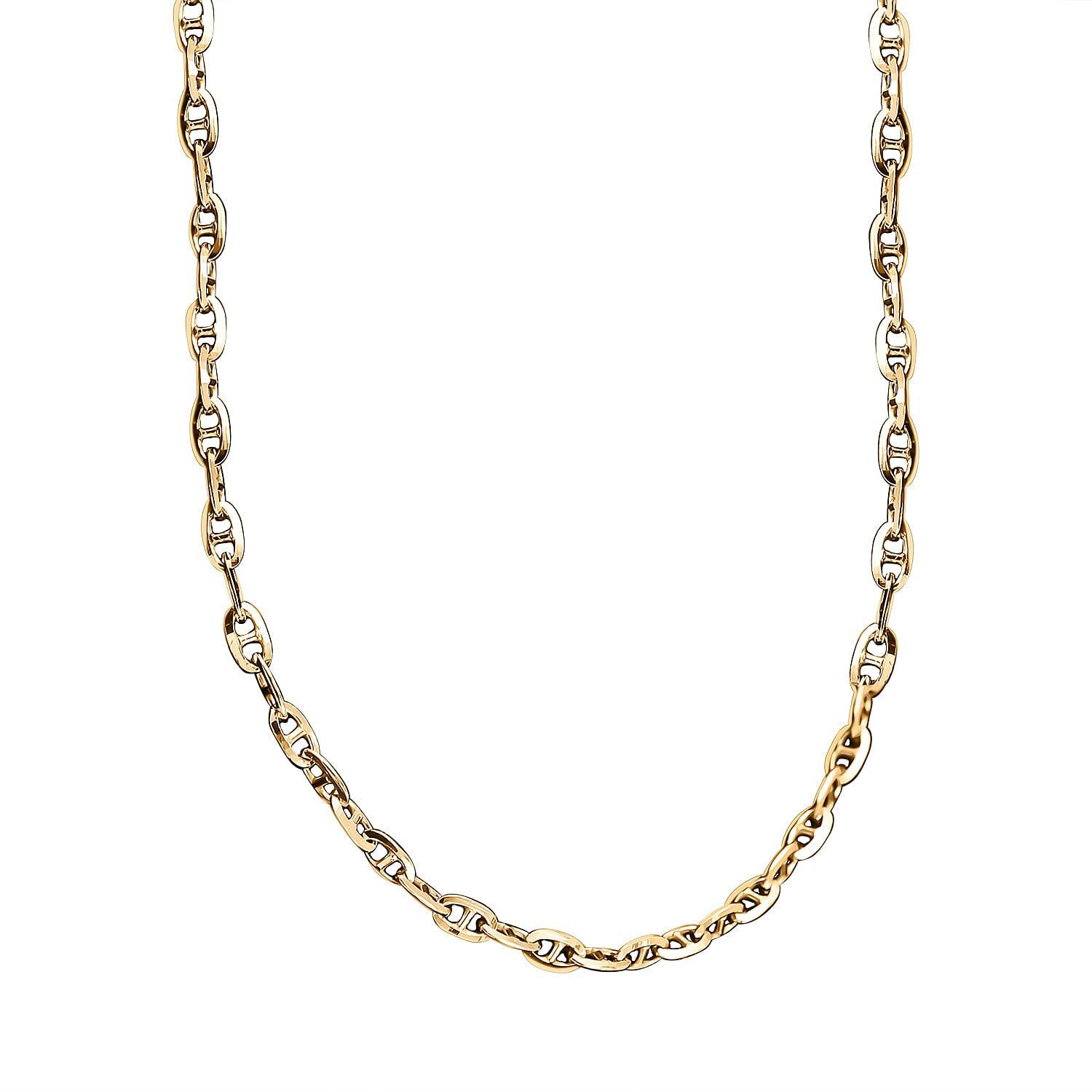 Gold Plated Sterling Silver Anchor Link Chain (Size - 20)