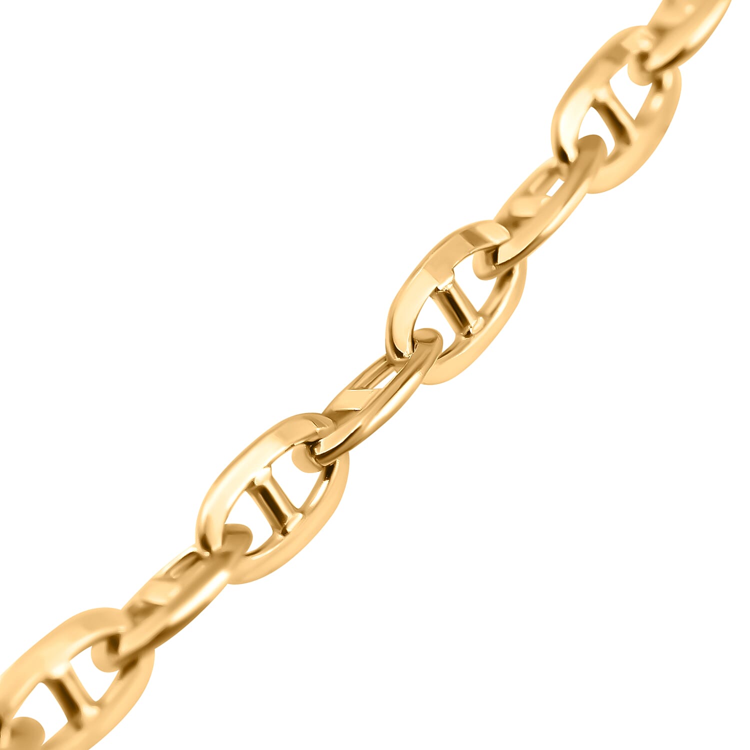 Gold Plated Sterling Silver Anchor Link Chain (Size - 20)