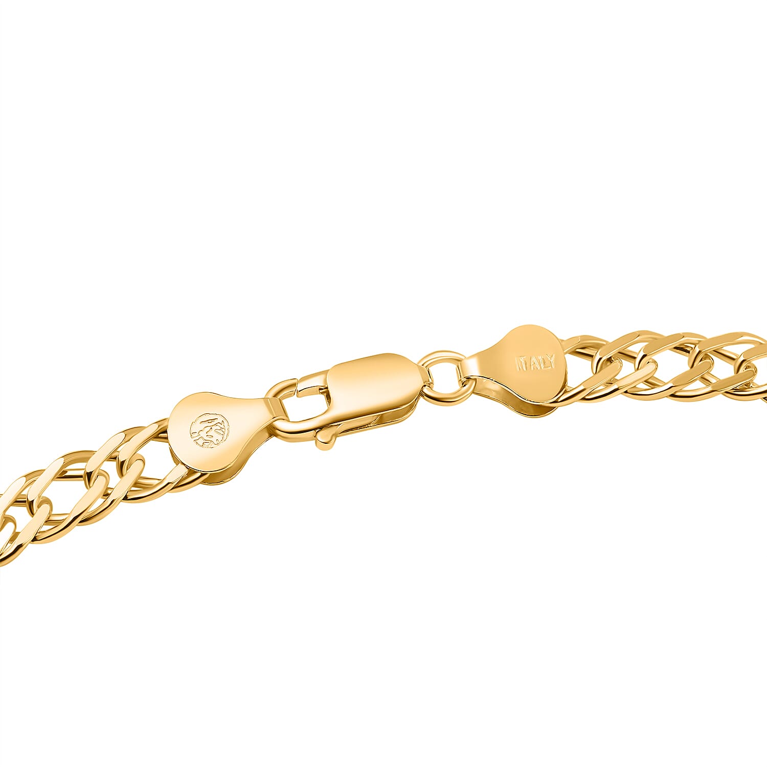 JCK Vegas Deal  - Double Curb Necklace in Gold Overlay Sterling Silver (Size - 22), Silver Wt. 23.00 Gms