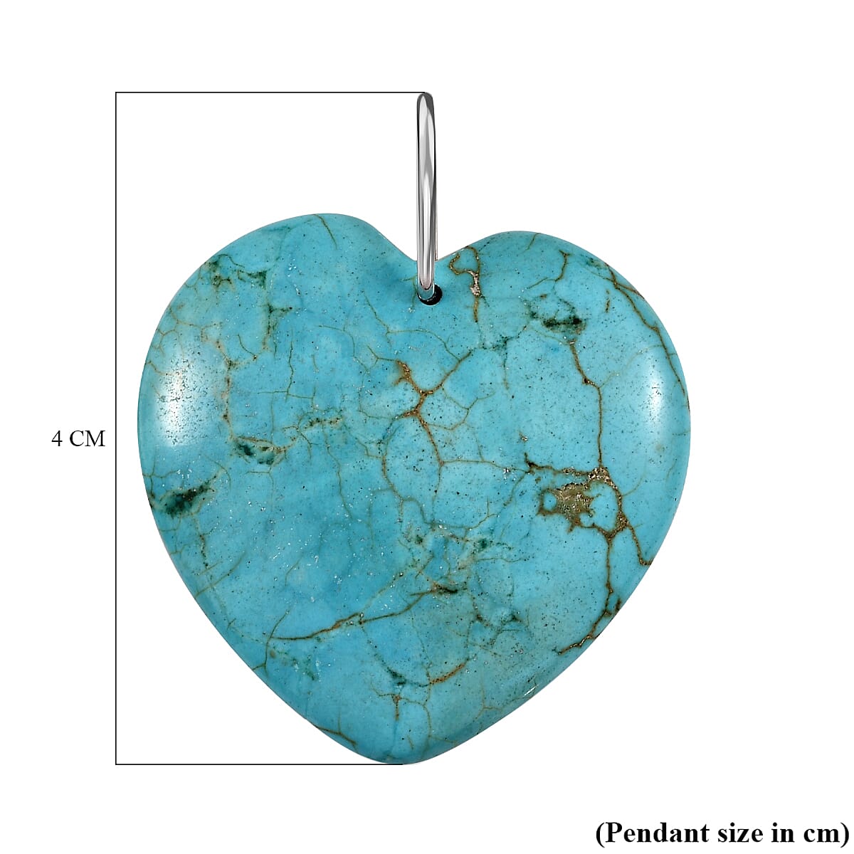 Howlite  Pendant in Rhodium Overlay Sterling Silver 51.00 ct  51.000  Ct.