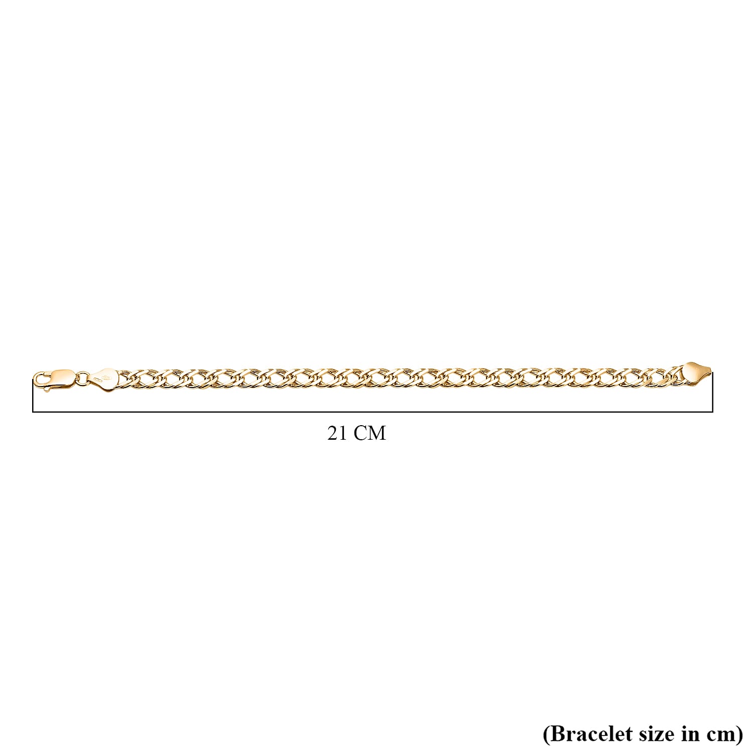 JCK Vegas Preview Deal  - Sterling Silver Double Curb Bracelet (Size - 8), Silver Wt. 9.00 Gms