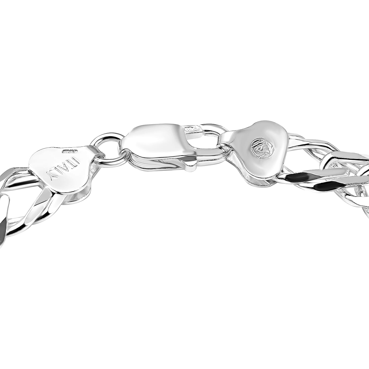 JCK Vegas Preview Deal - Sterling Silver Double Curb Bracelet (Size - 8), Silver Wt. 9.00 Gms