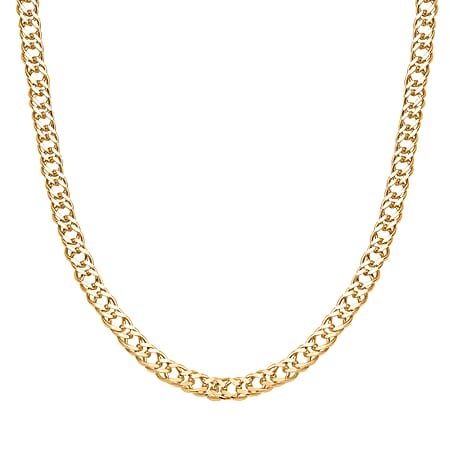 Vicenza Exclusive Deal - Gold Plated Sterling Silver Double Curb Necklace  (Size - 20)
