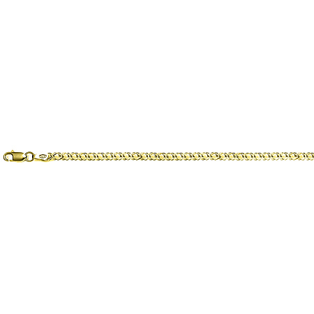 Vicenza Exclusive Deal - Gold Plated Sterling Silver Double Curb Necklace  (Size - 20)