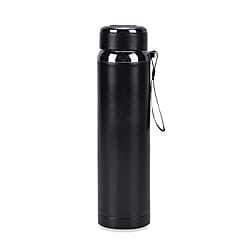 Double Wall Thermos Cup with Stainless Steel Filter and Lanyard 1000ml - Gold