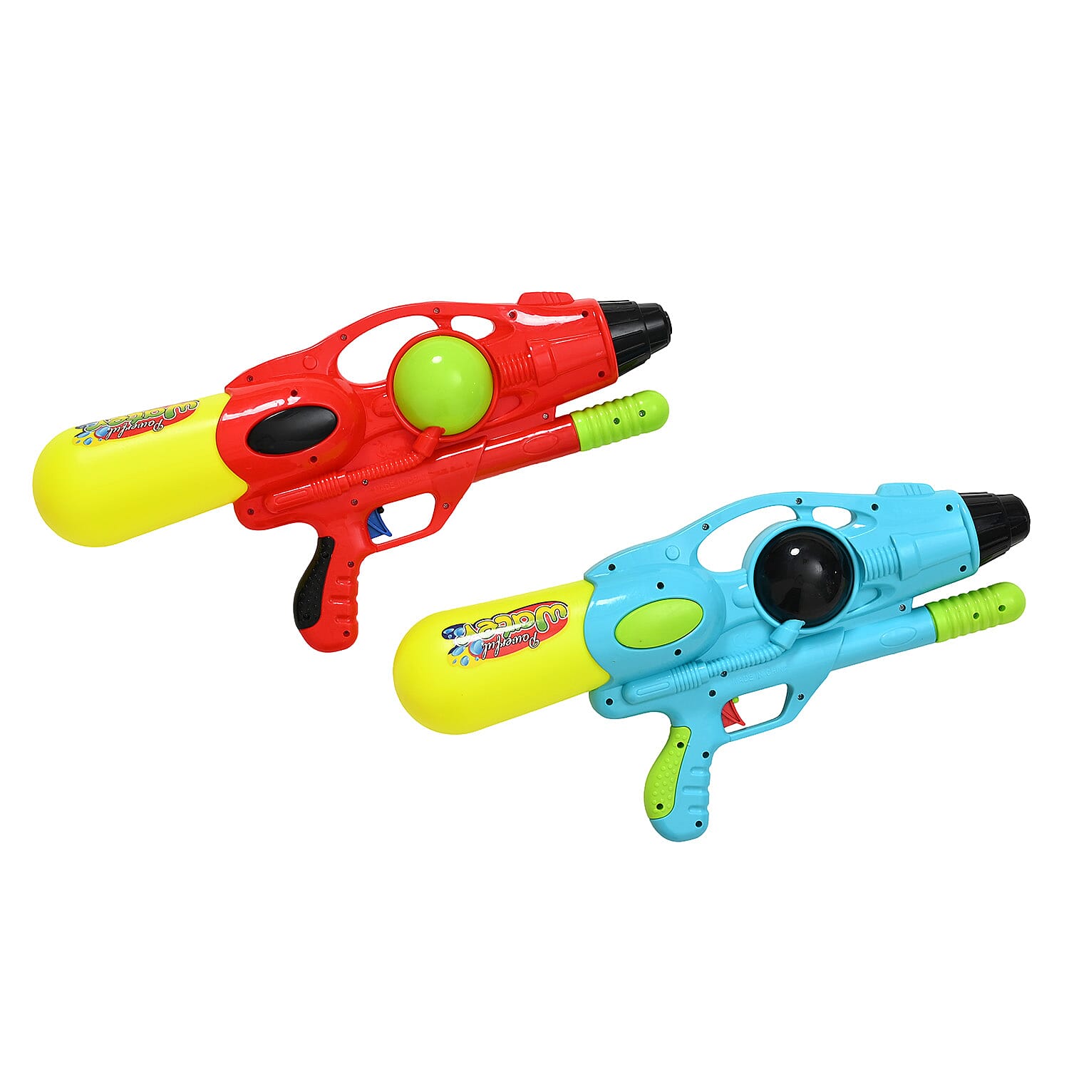 Set of 2 Water Gun Toys - Blue & Red