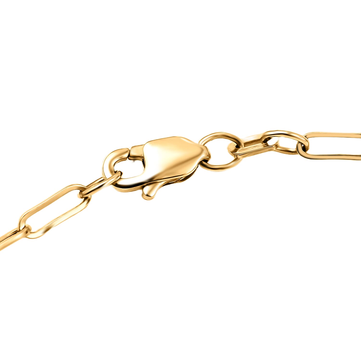 Vicenza Closeout - 9K Yellow Gold Paperclip Necklace (Size - 30)